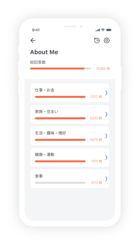 各カテゴリーから選択
